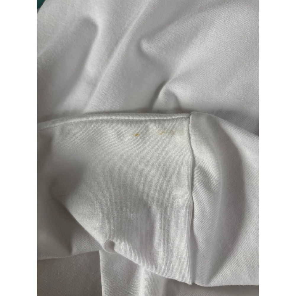 Studio F White High Low Pleated Back‎ T-Shirt Top NWT Size Large S222743 - Picture 6 of 6